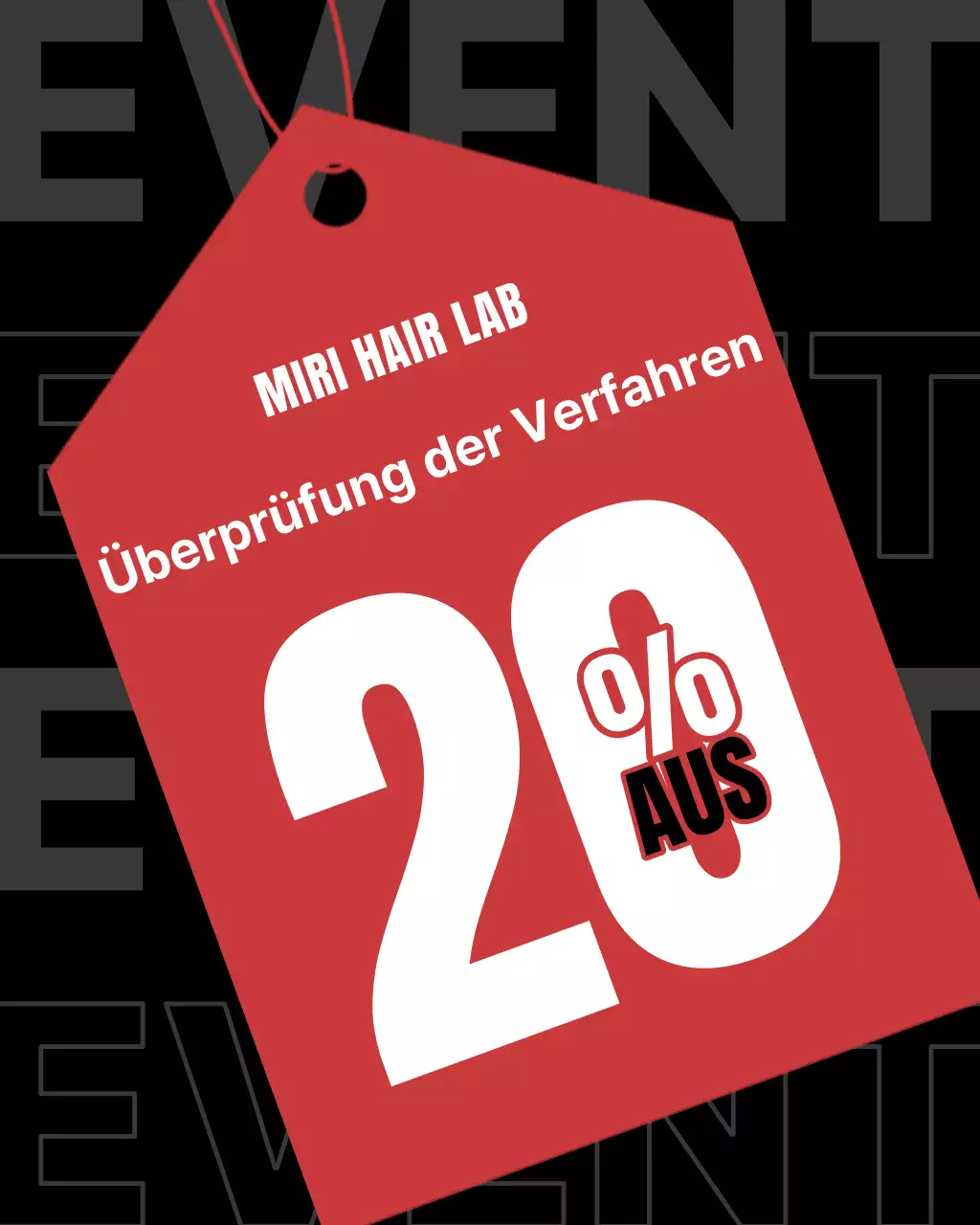 Ein moderner Puzzle-Feed-Beitrag für einen Friseursalon in Schwarz und Pink auf Instagram.