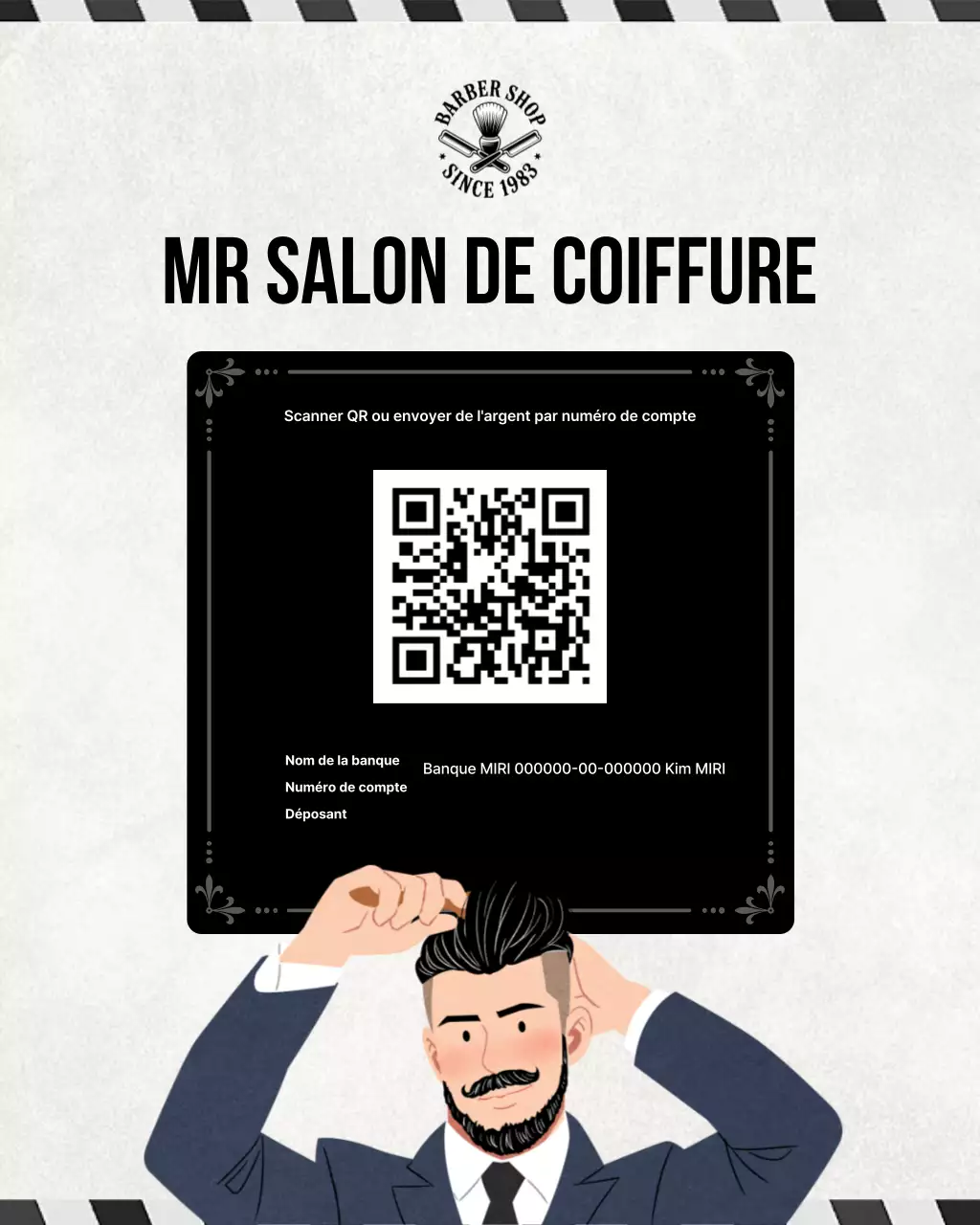 Guide du salon de coiffure vintage noir