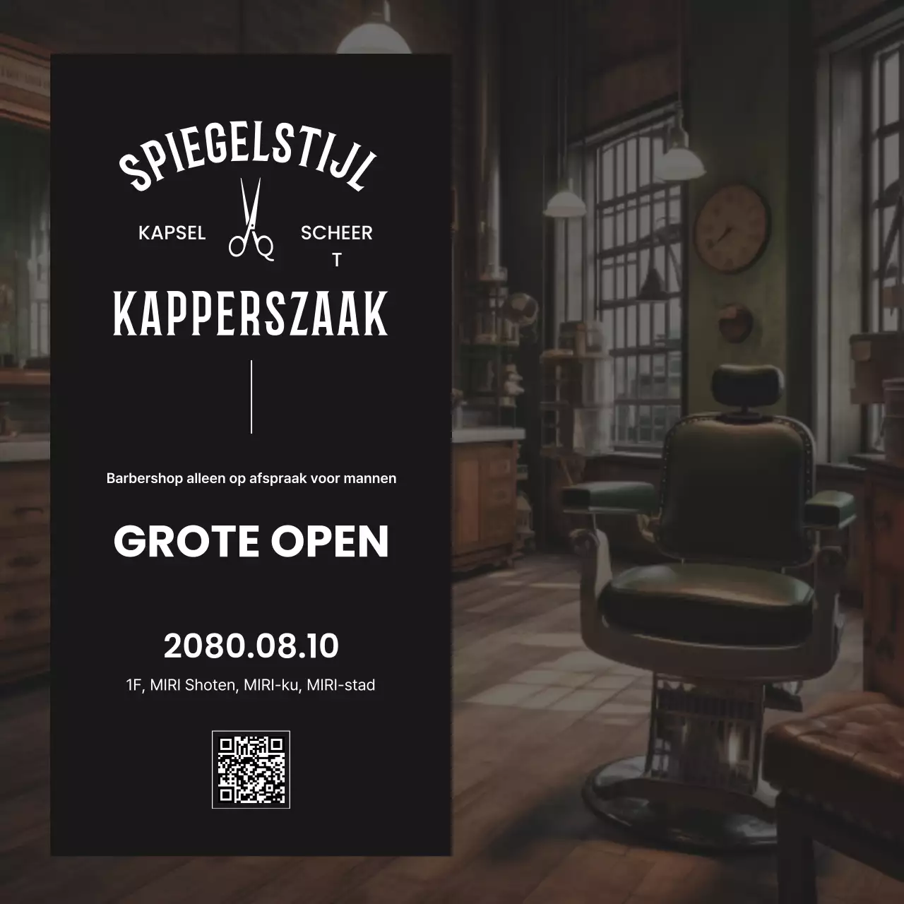Zwarte vintage kapperszaak geopend