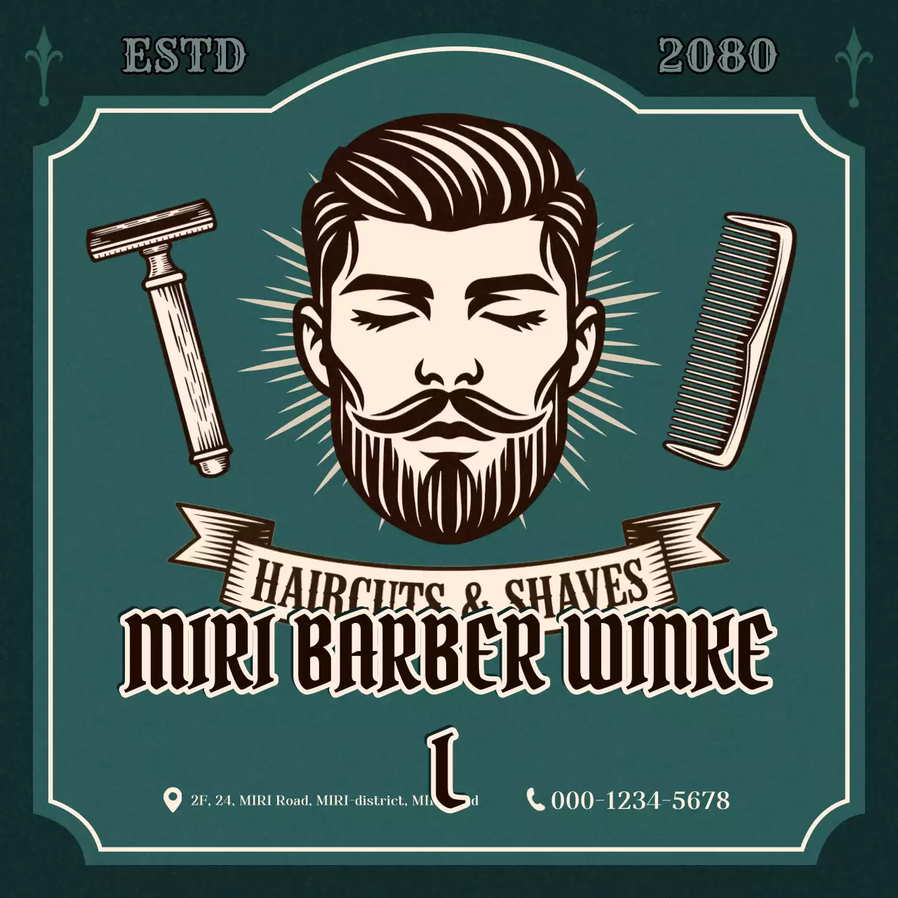 Mint Vintage Barbershop Advertentie