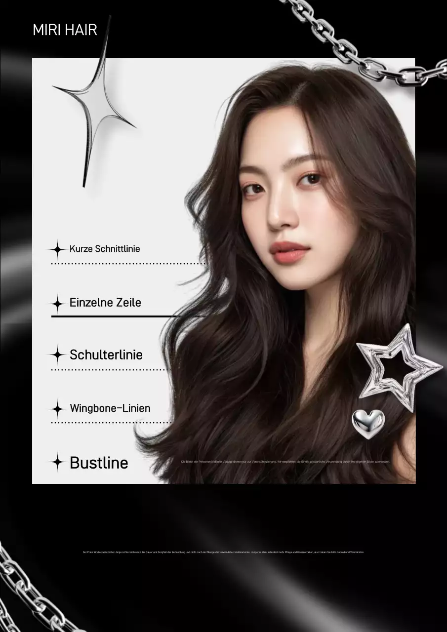 Werbung für moderne schwarze Frisuren