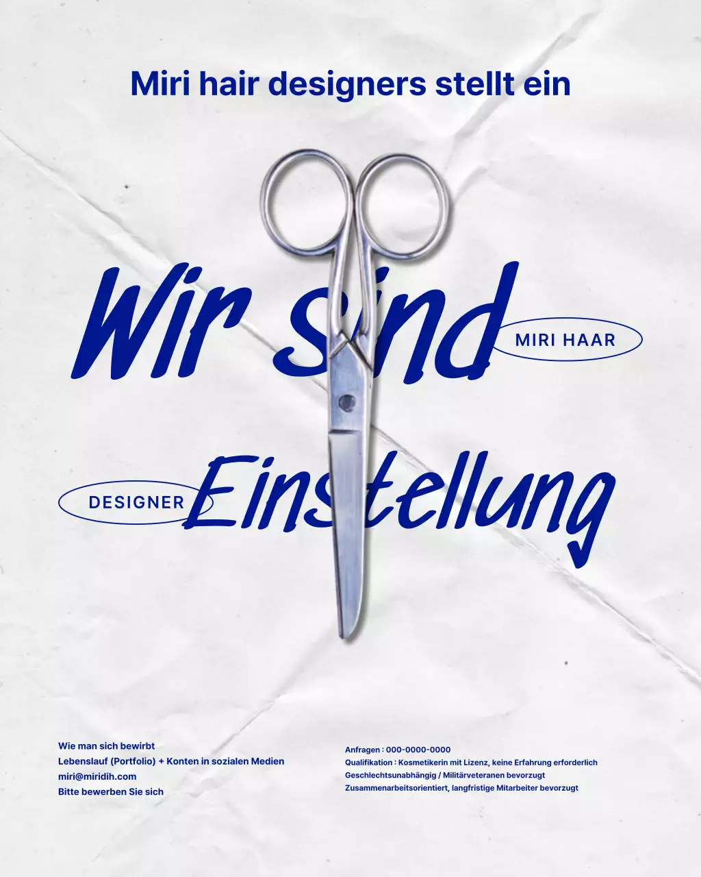 Ein einfacher blauer und himmelblauer Instagram-Puzzle-Feed-Beitrag für einen Schönheitssalon.