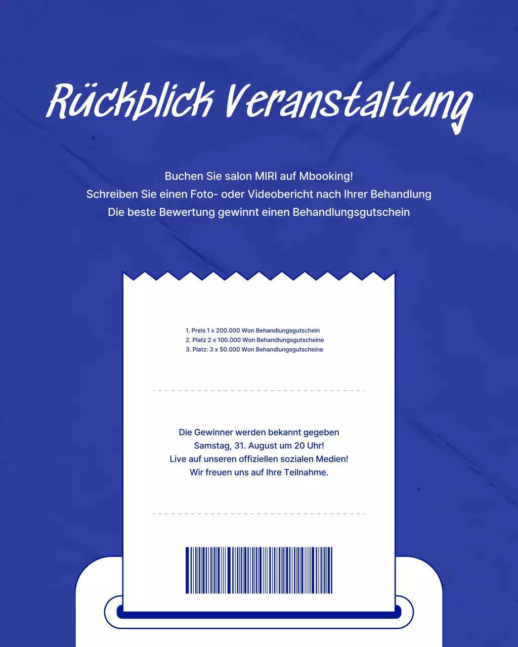 Ein einfacher blauer und himmelblauer Instagram-Puzzle-Feed-Beitrag für einen Schönheitssalon.