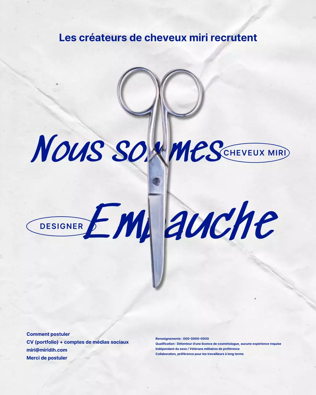 Un simple post de puzzle Instagram sur un salon de beauté bleu et bleu ciel.