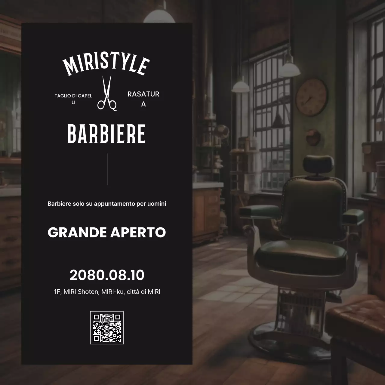 Black Vintage Barbershop aperto
