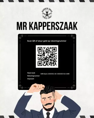 Zwarte vintage kapperszaakgids