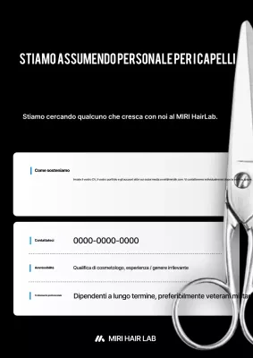 Avviso di reclutamento semplice nero