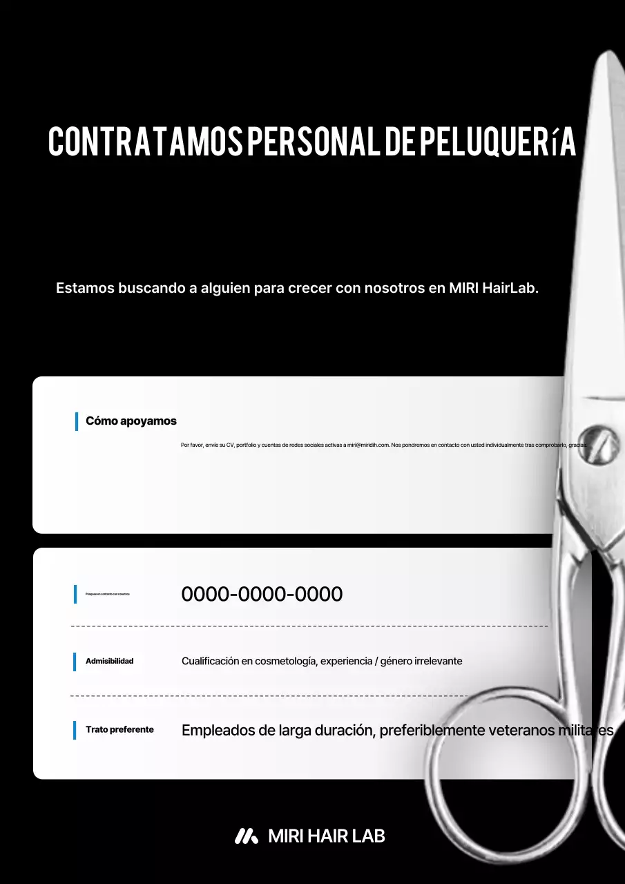 Aviso de reclutamiento de Black Simple