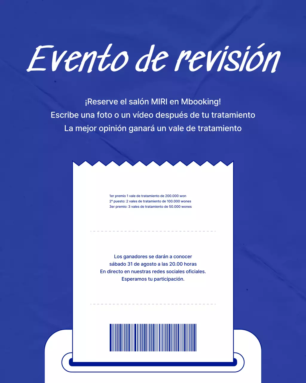 Una sencilla publicación de feed de rompecabezas de Instagram de un salón de belleza en tonos azul y celeste.
