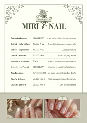 Anuncio de belleza vintage en color caqui