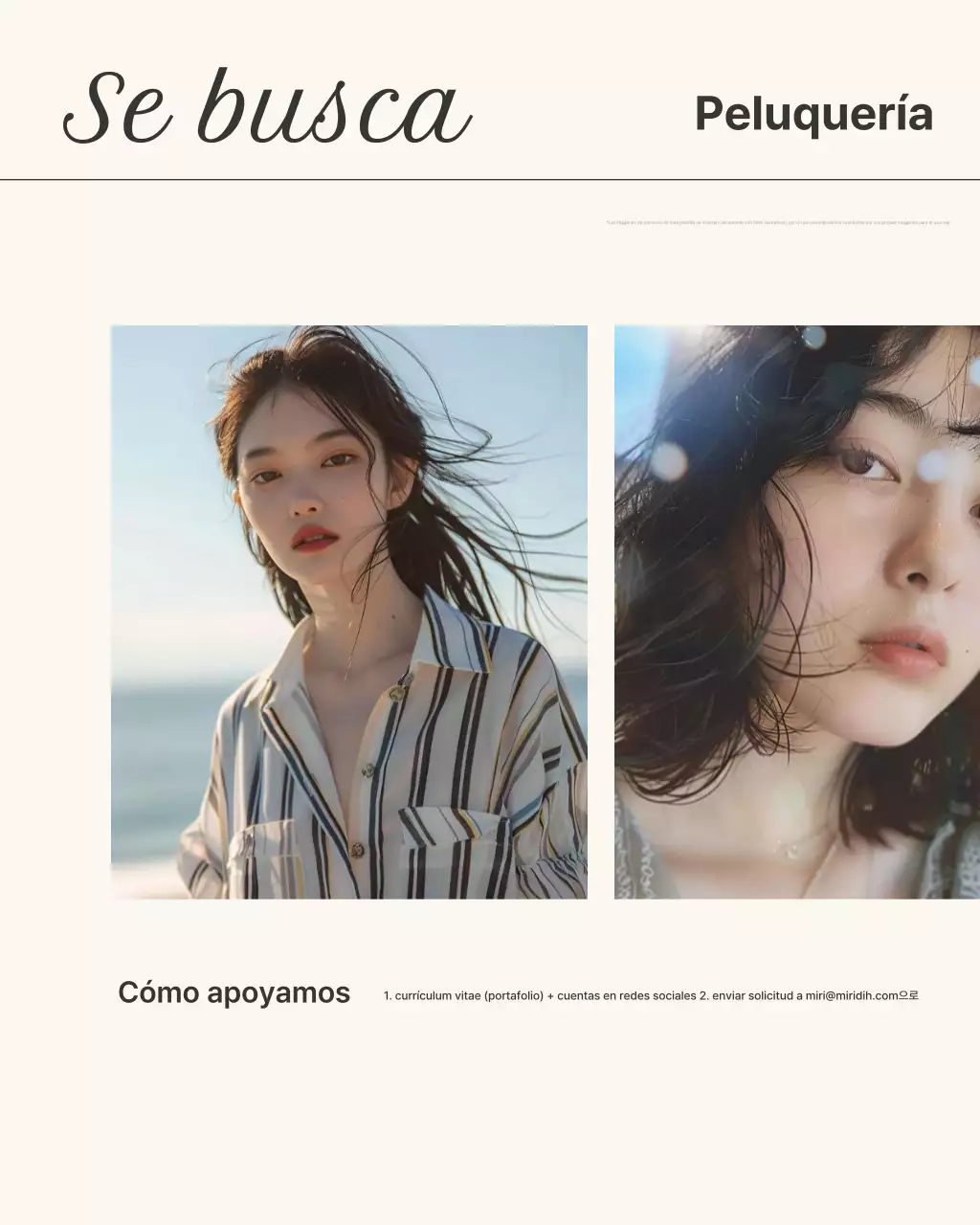 Promoción de salón de belleza moderno gris