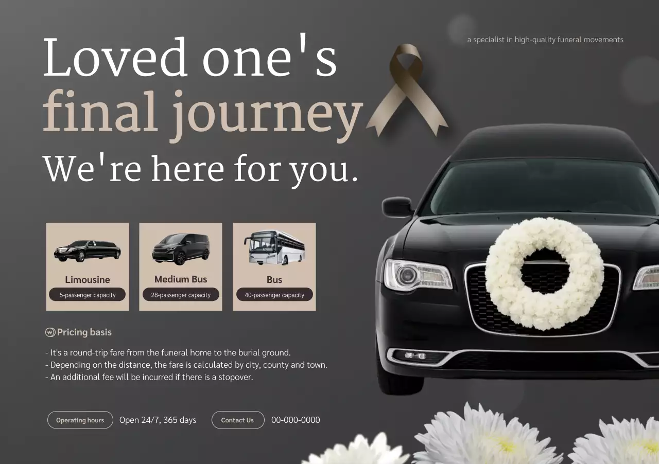 promoção funeral cinza elegante