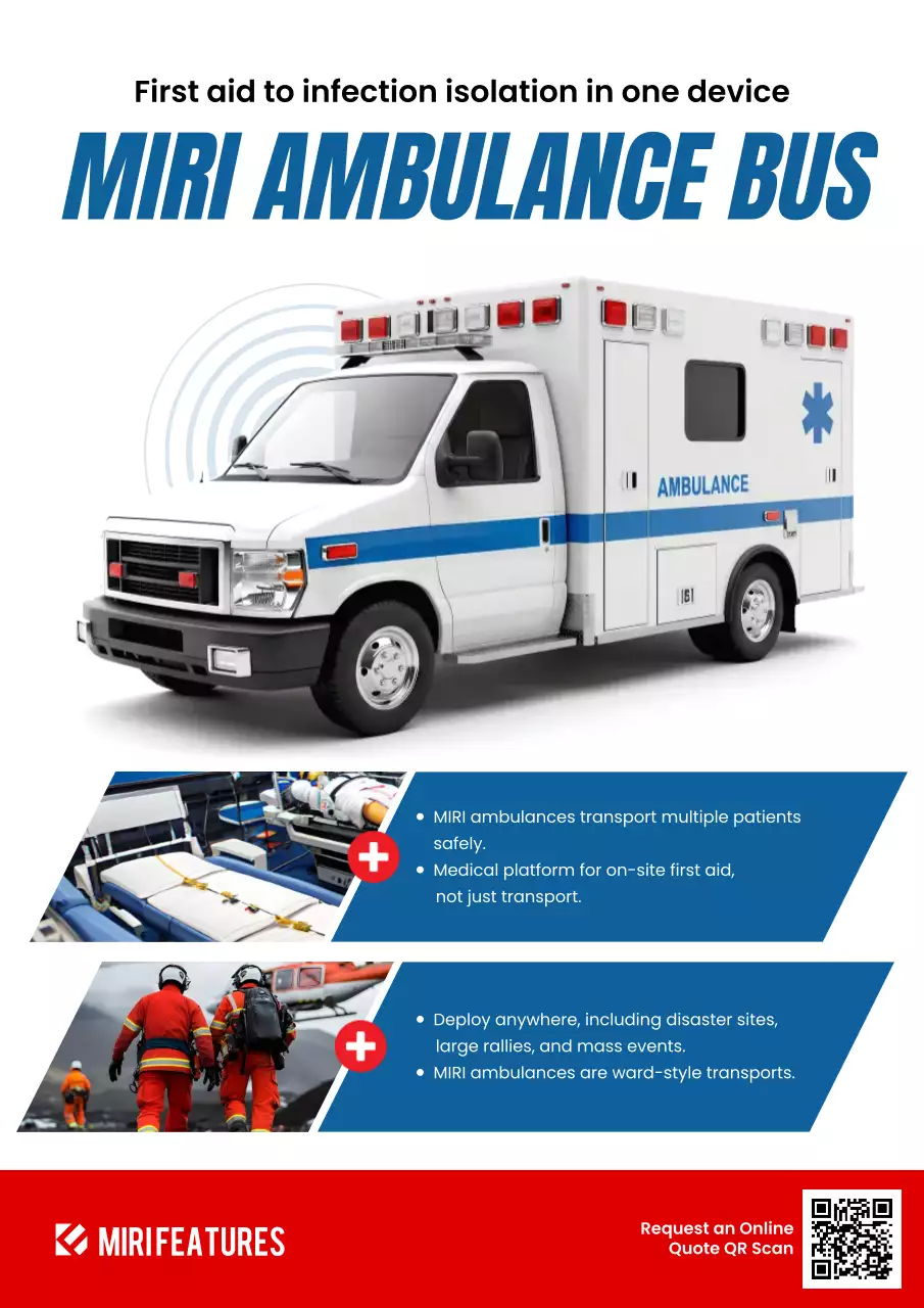 promosi ambulans modern biru