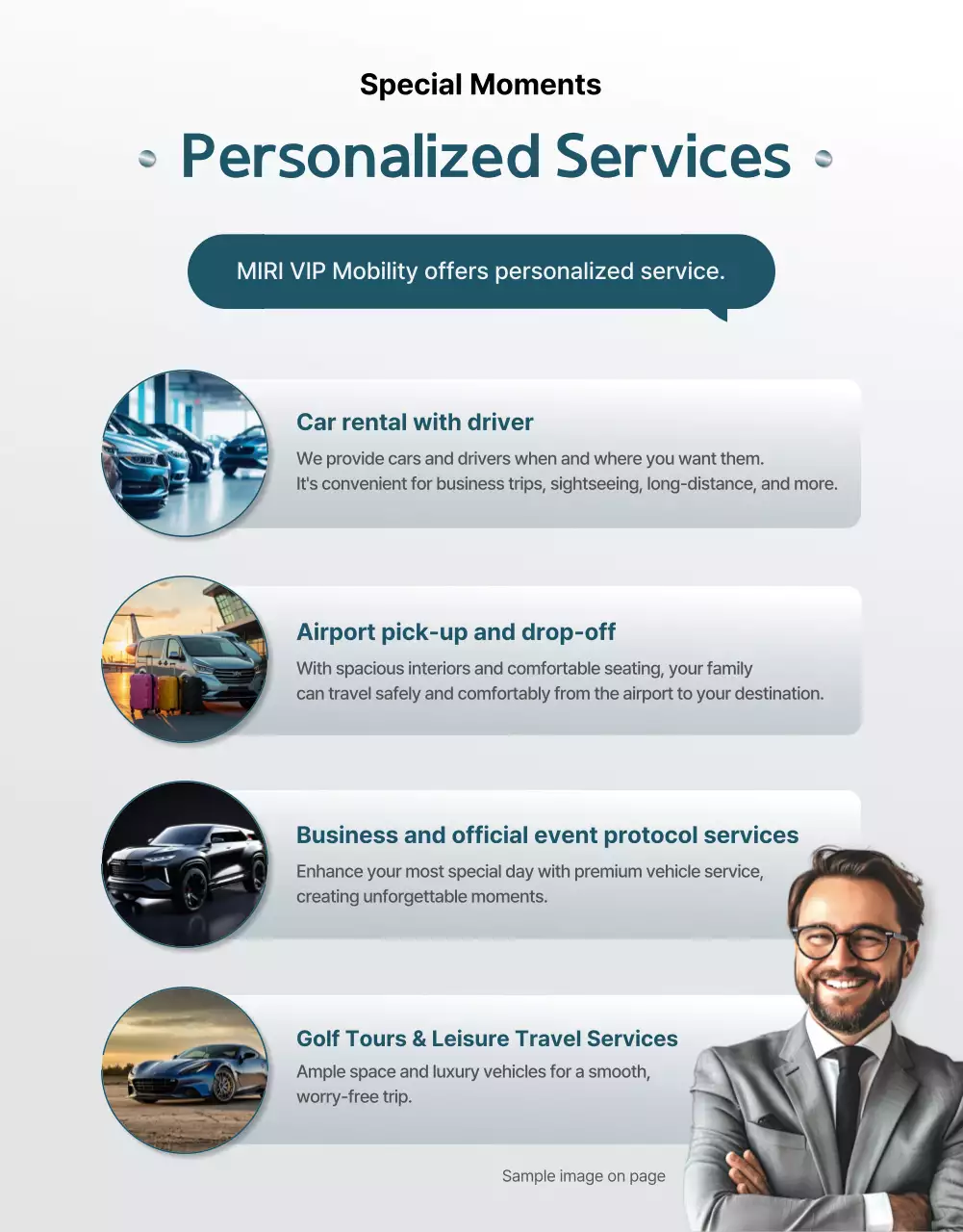 white modern mobility advertisement