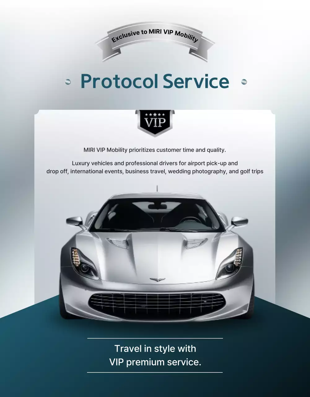 white modern mobility advertisement