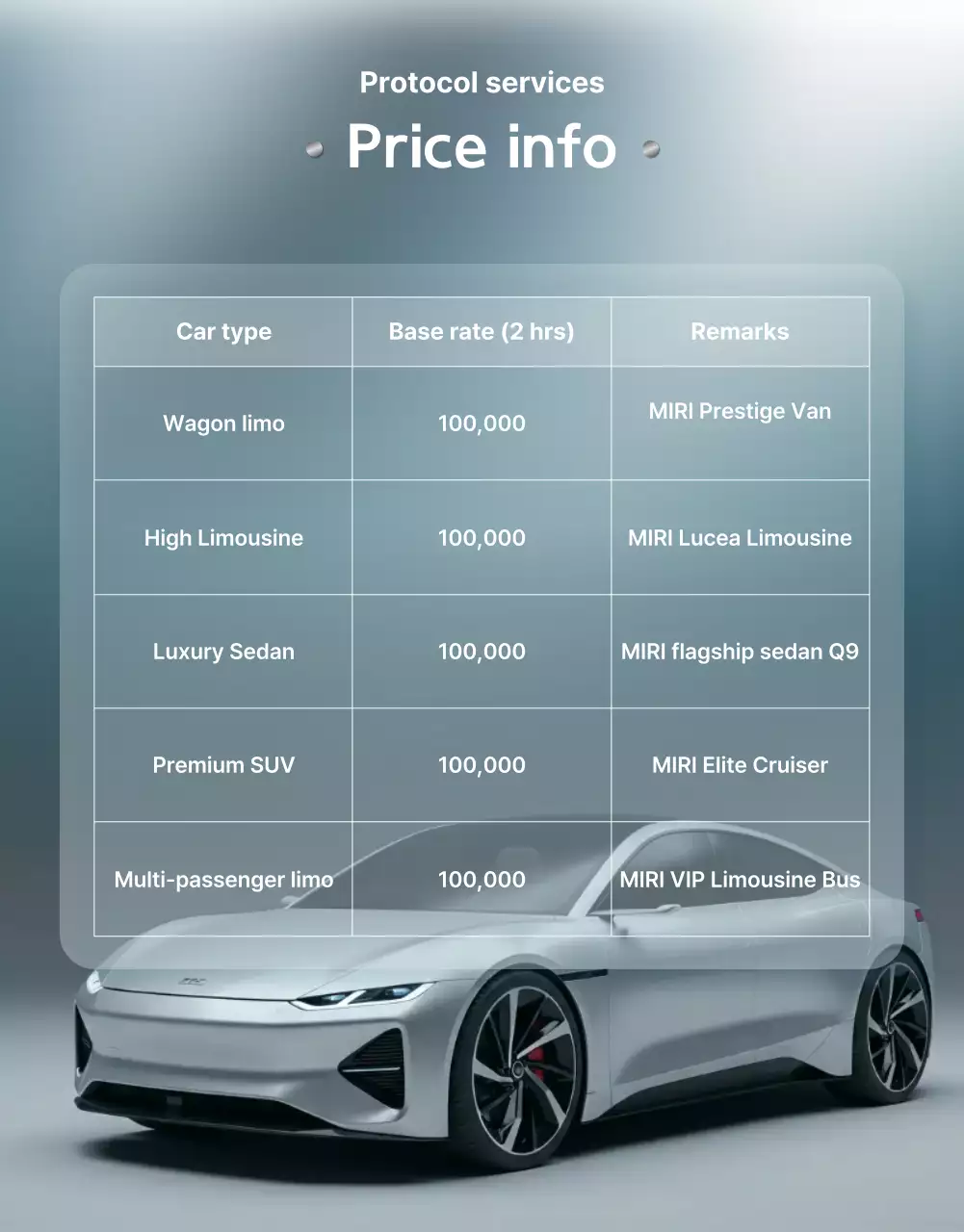 white modern mobility advertisement