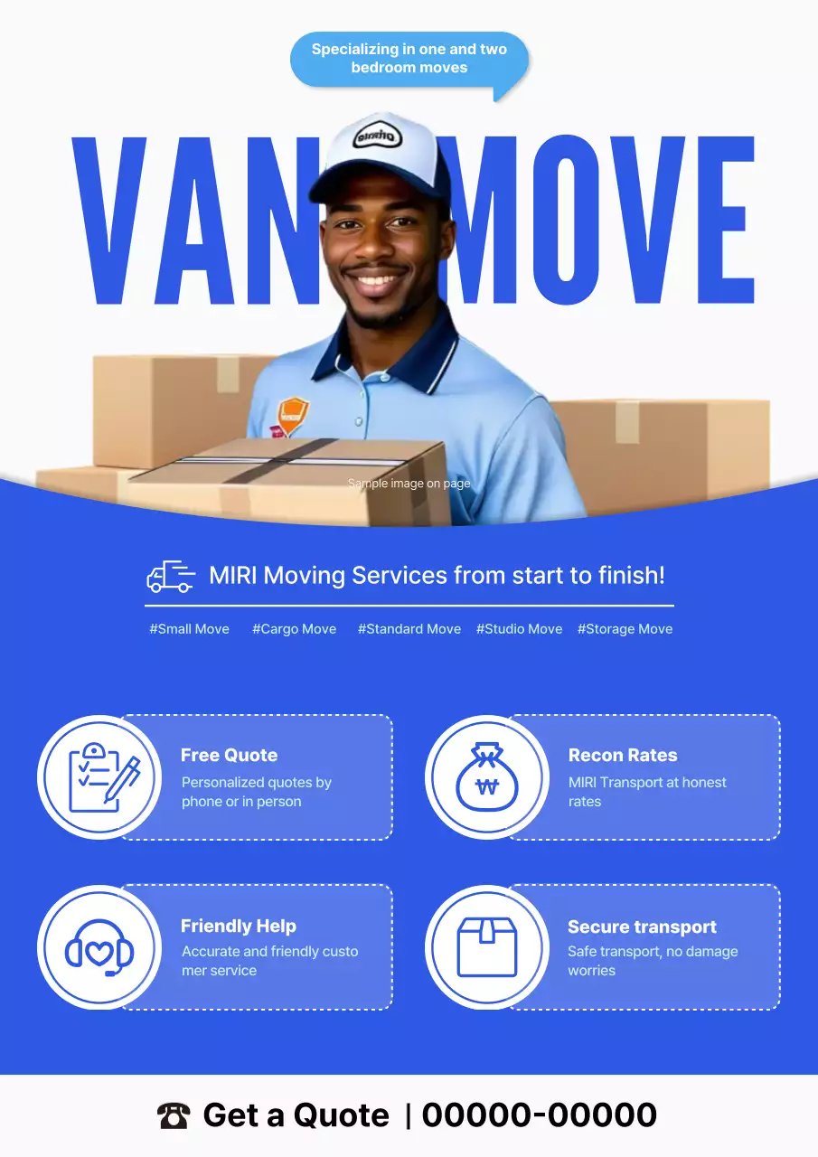 promosi pindahan modern biru