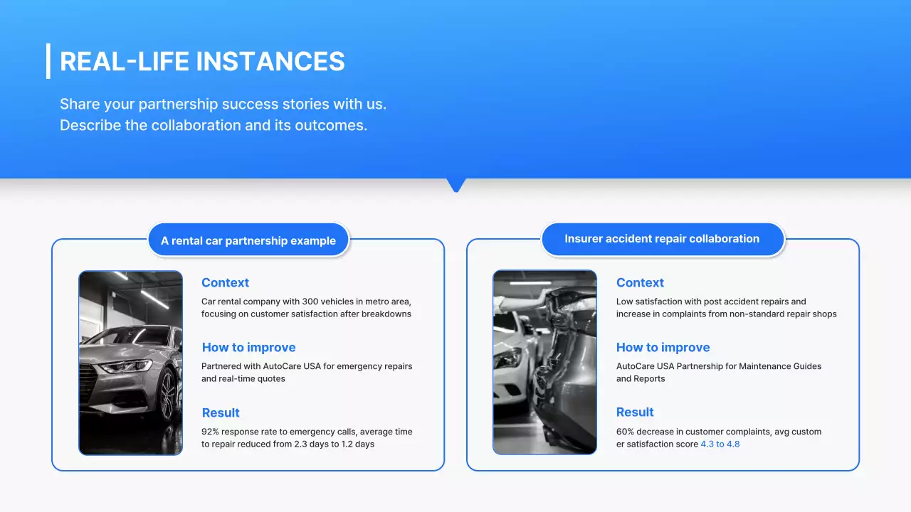 블루 모던 카 서비스 프로모션