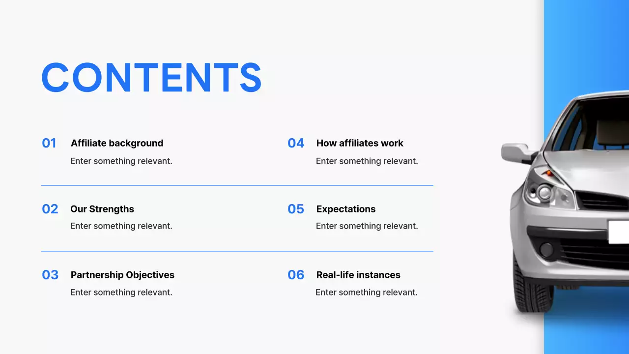 블루 모던 카 서비스 프로모션