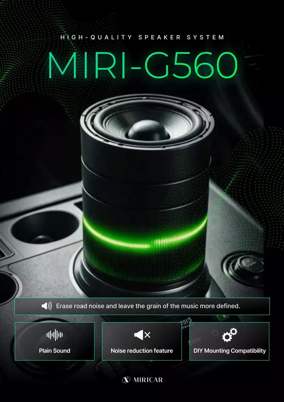 promosi speaker modern hijau