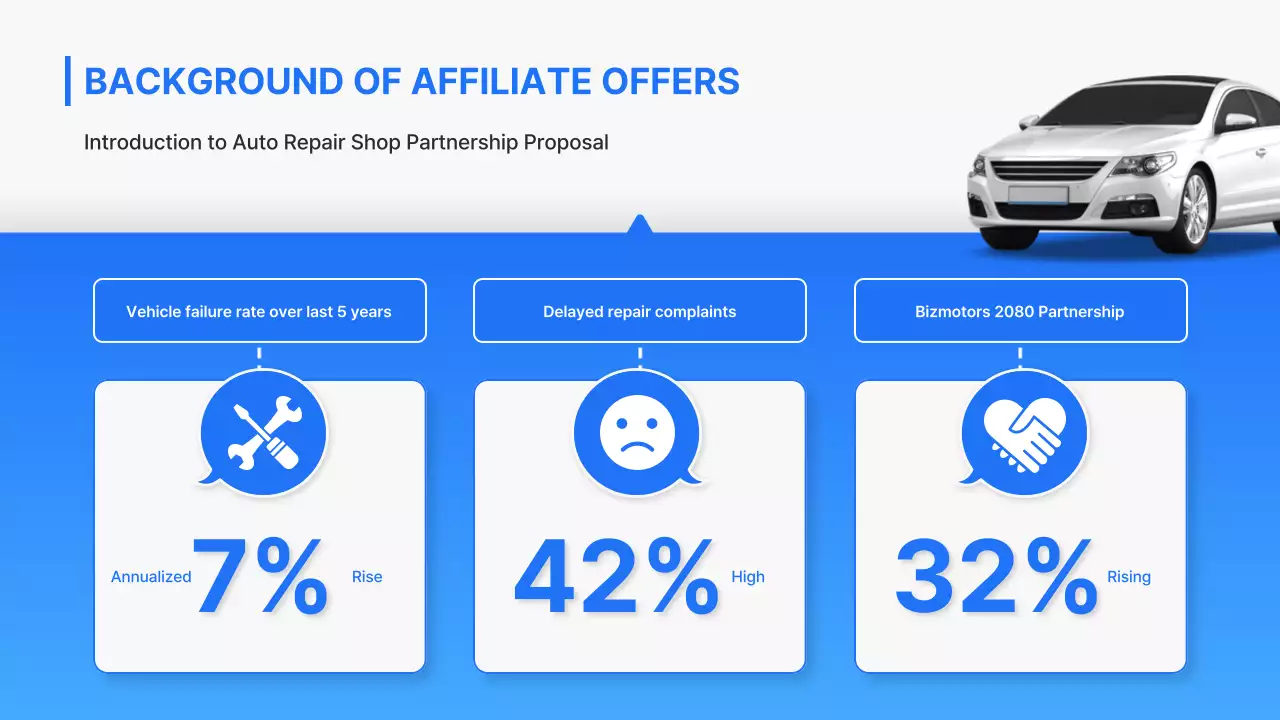 블루 모던 카 서비스 프로모션