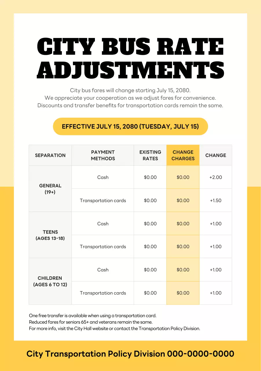 yellow modern transportation announcement
