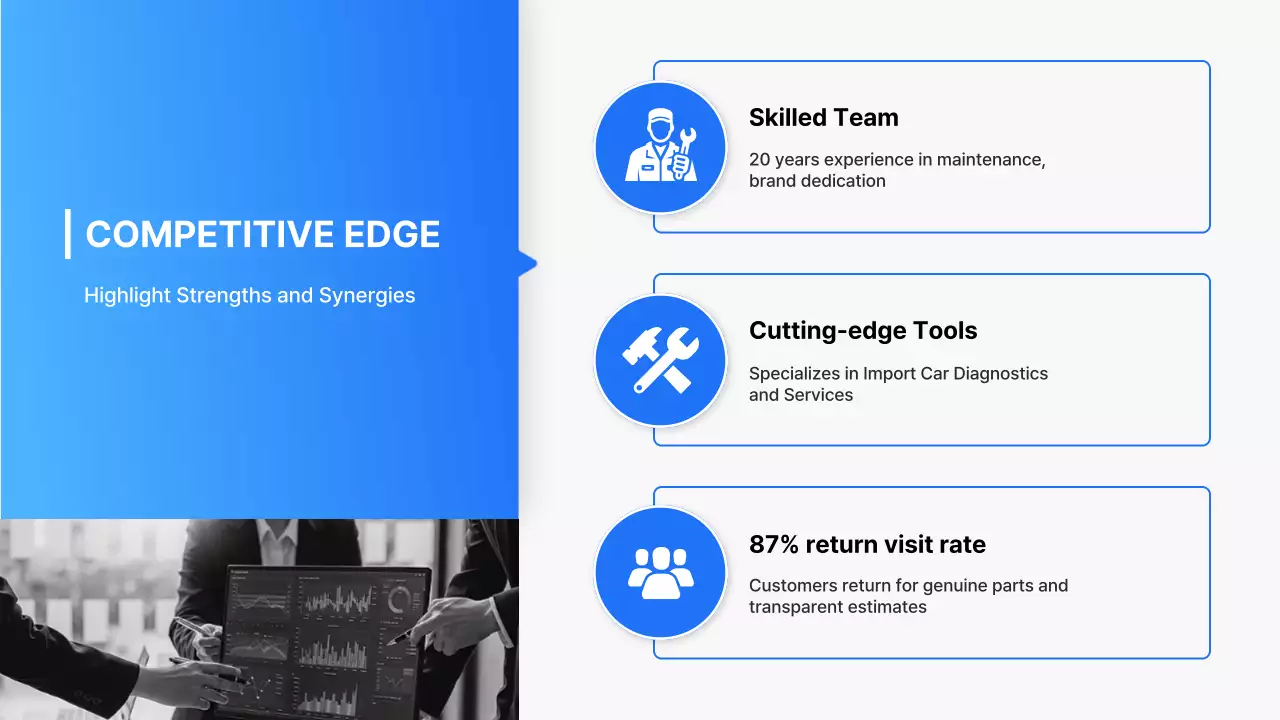 블루 모던 카 서비스 프로모션