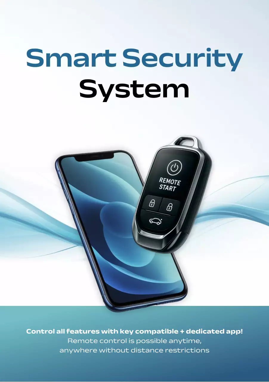 blue modern security promotion