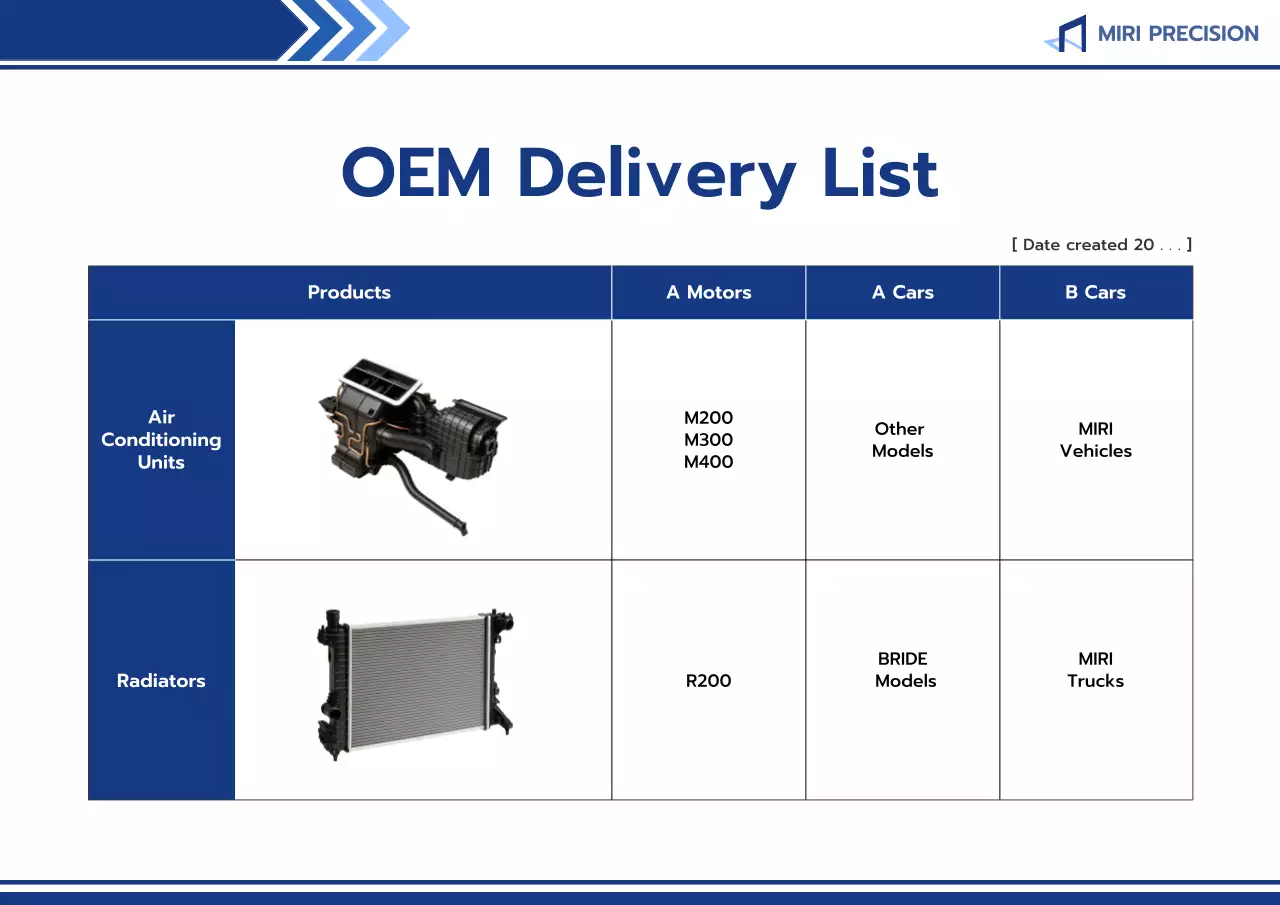 blue professional automotive document