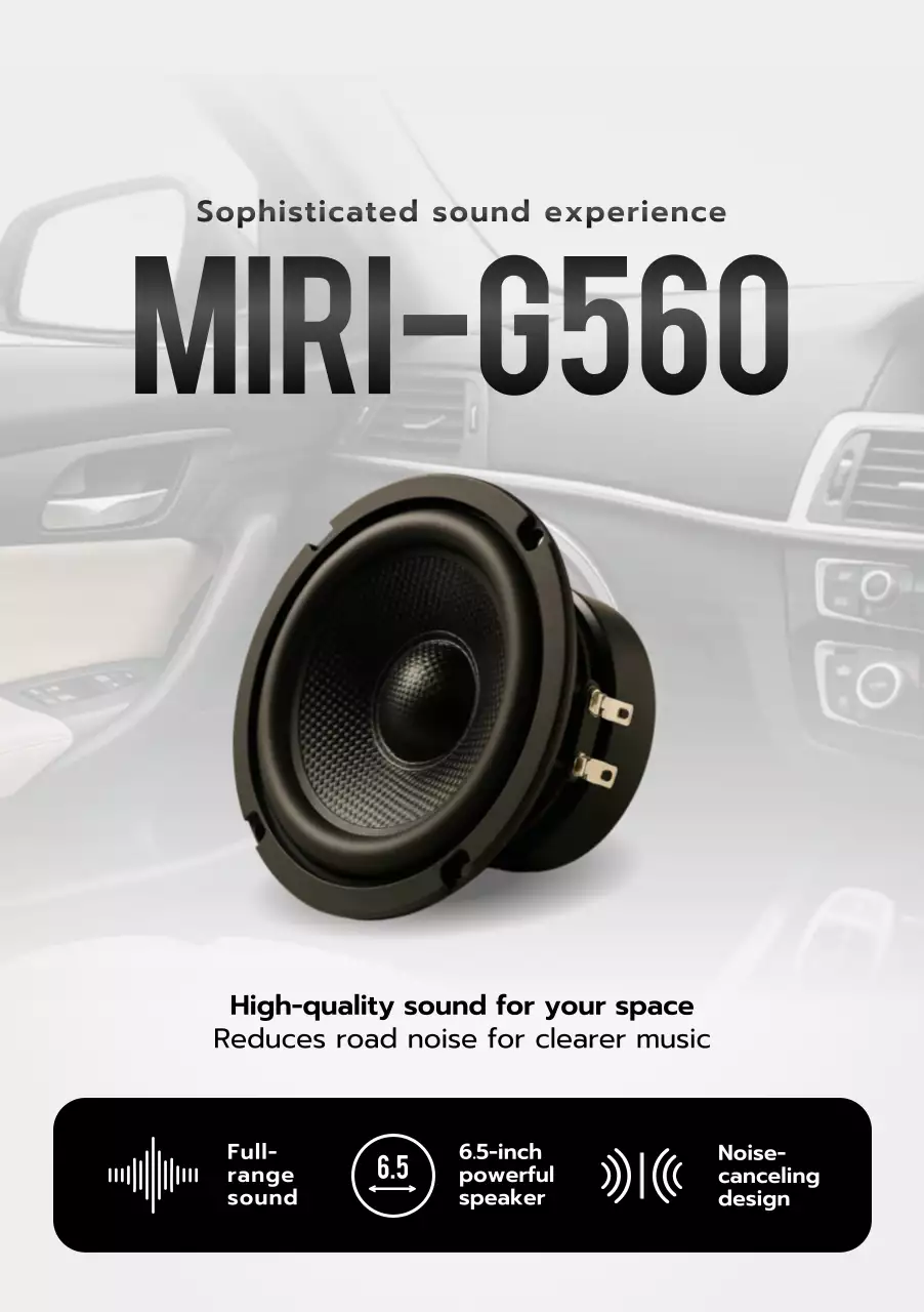 quảng cáo âm thanh hiện đại màu đen