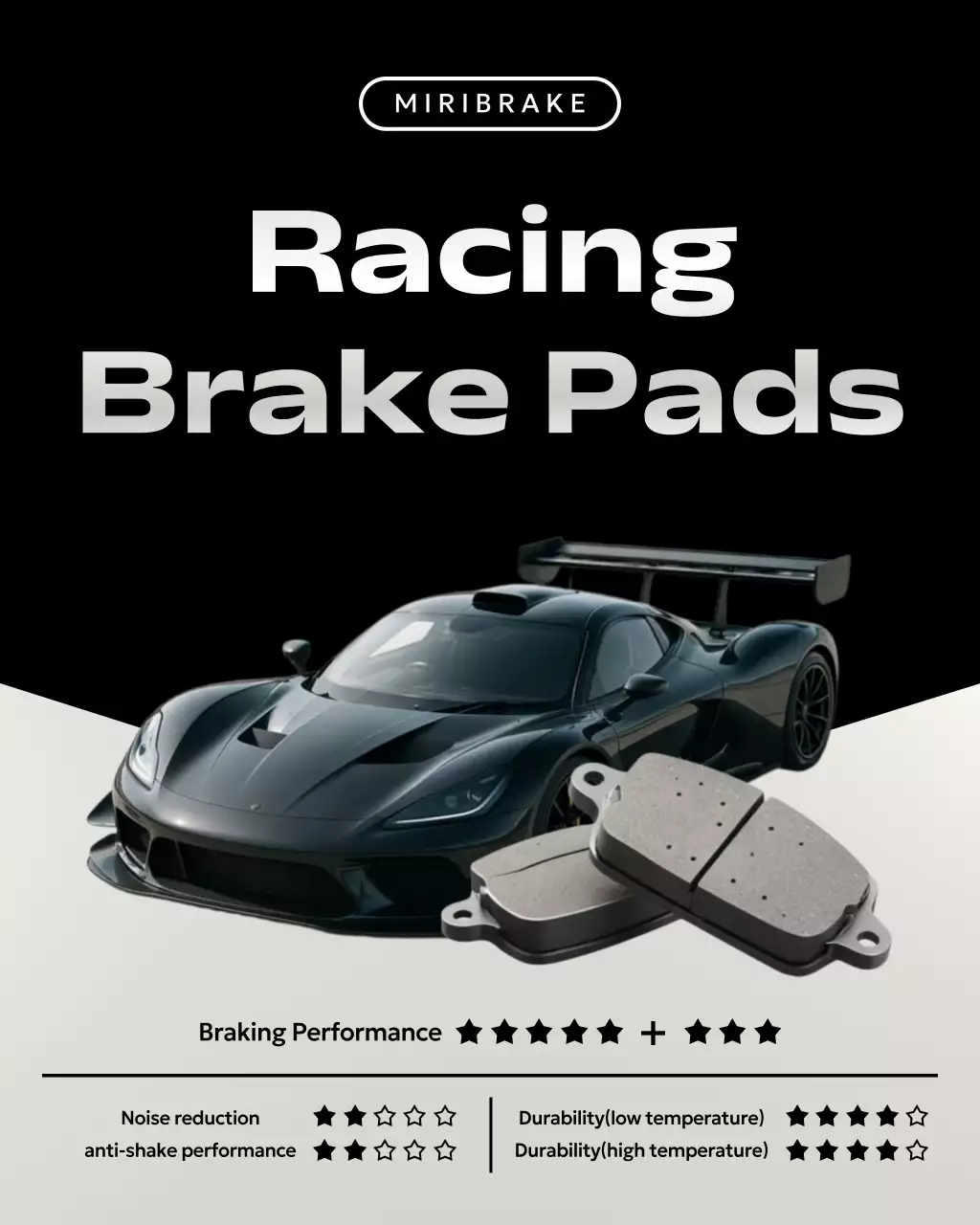 iklan balap modern berwarna hitam