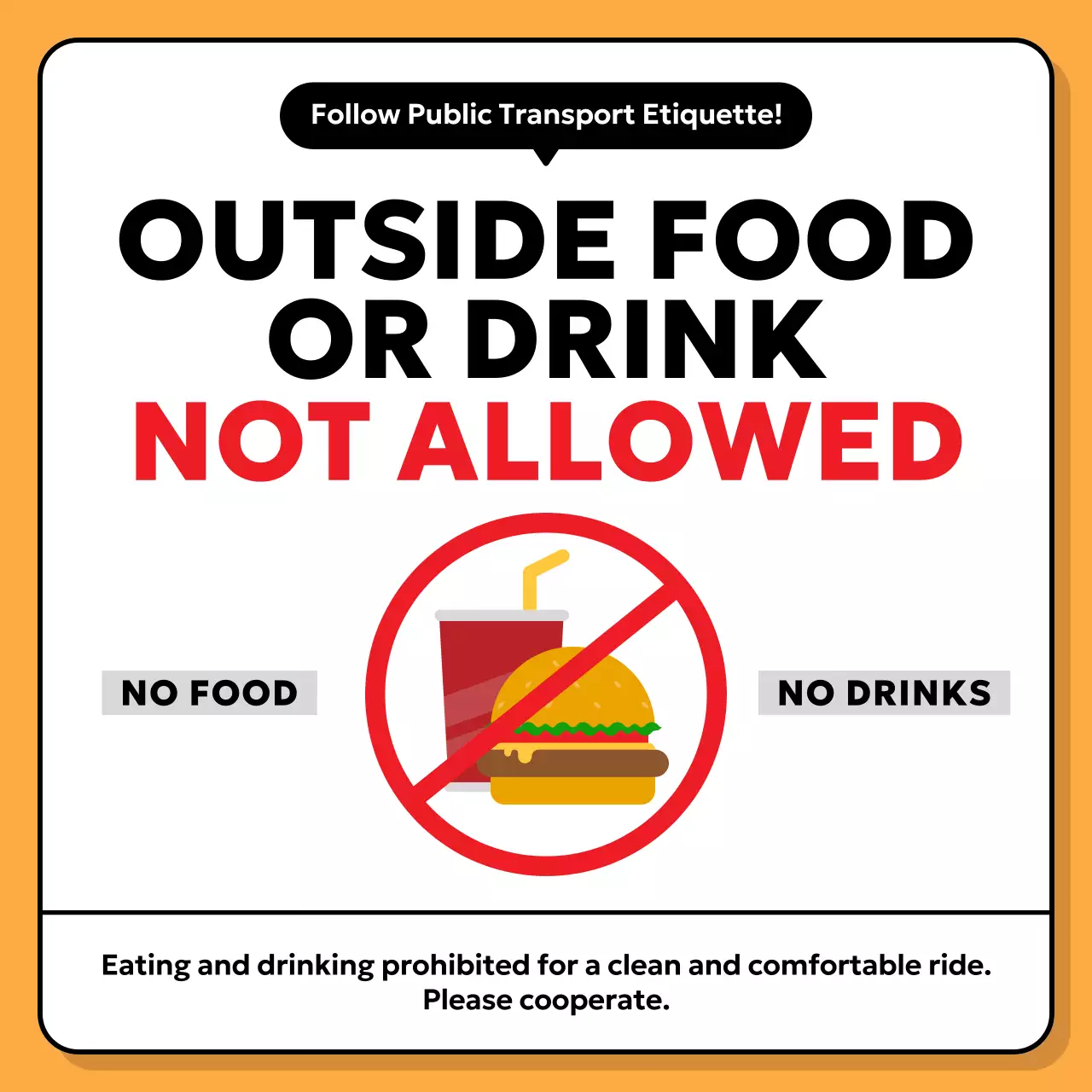 thông báo giao thông hiện đại màu cam