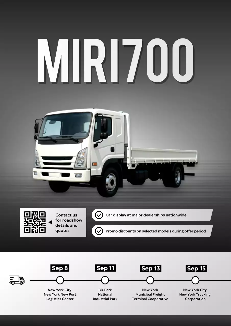 grey modern truck promotion