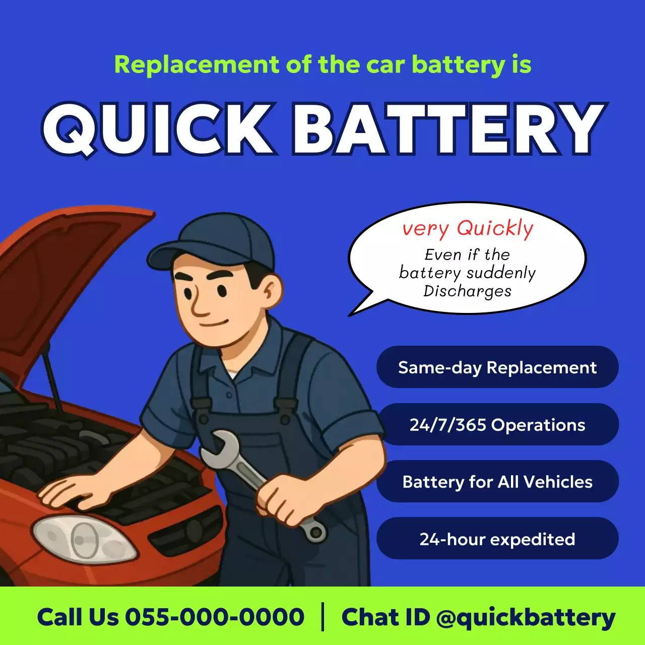 iklan mobil komik biru