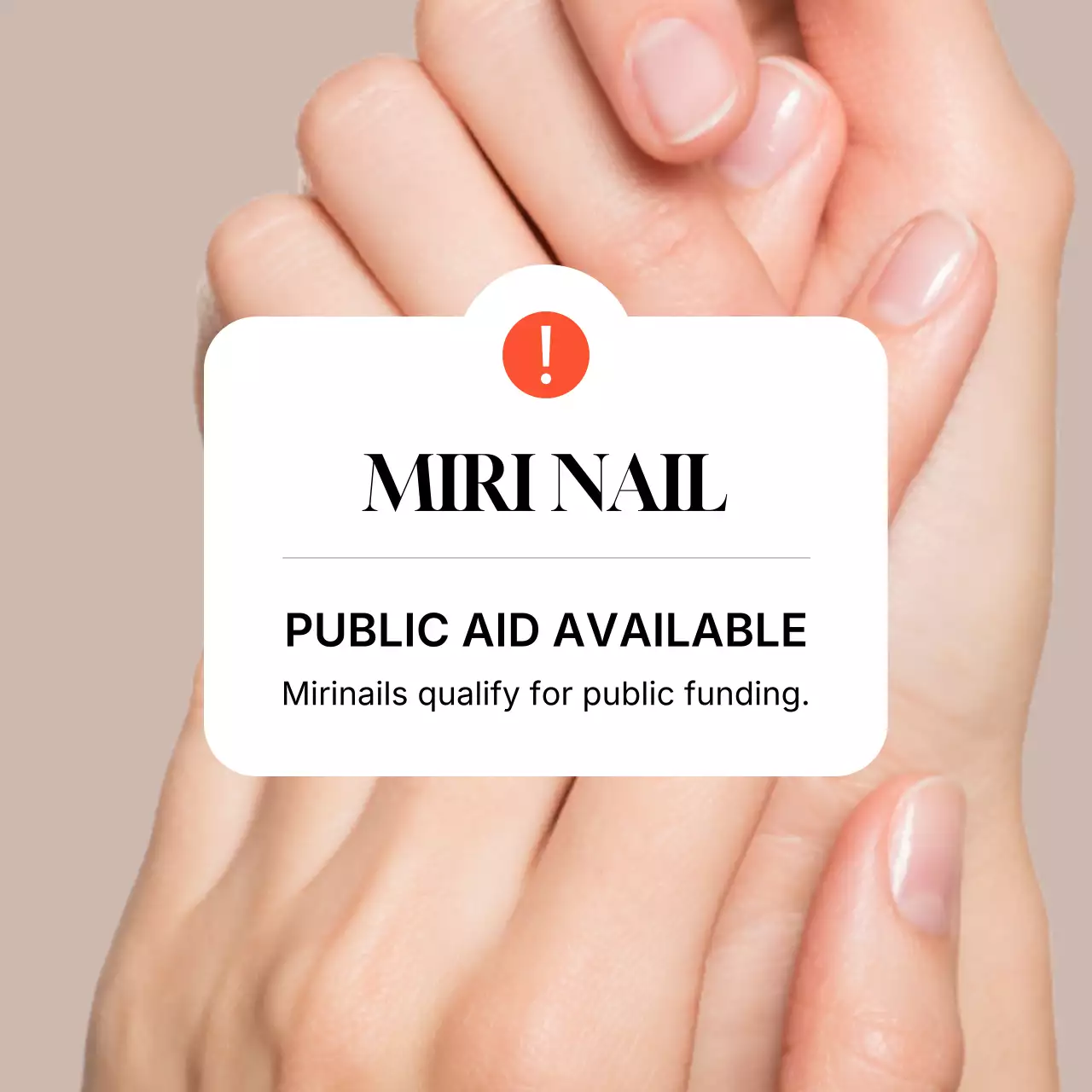 thông báo về móng tay hiện đại màu be