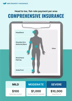 teal modern insurance advertisement