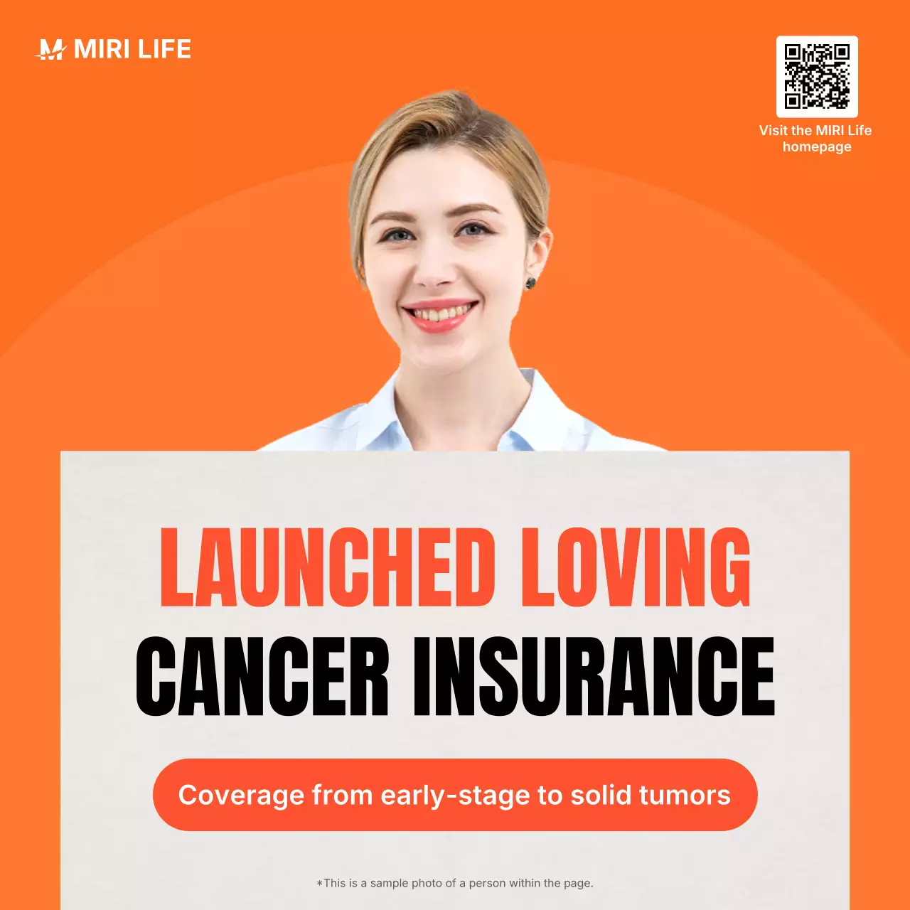 quảng cáo bảo hiểm hiện đại màu cam