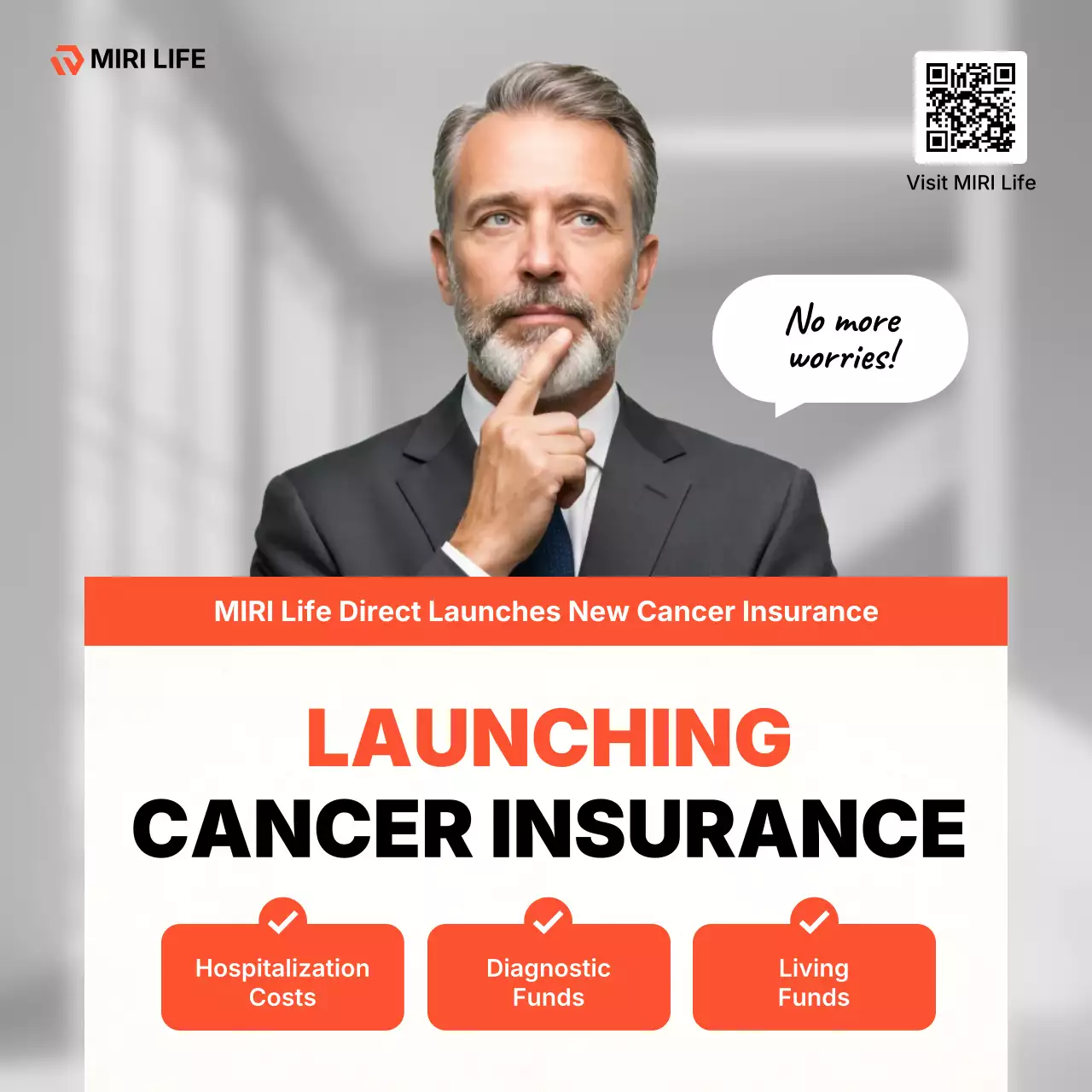 promoção de seguro laranja moderno