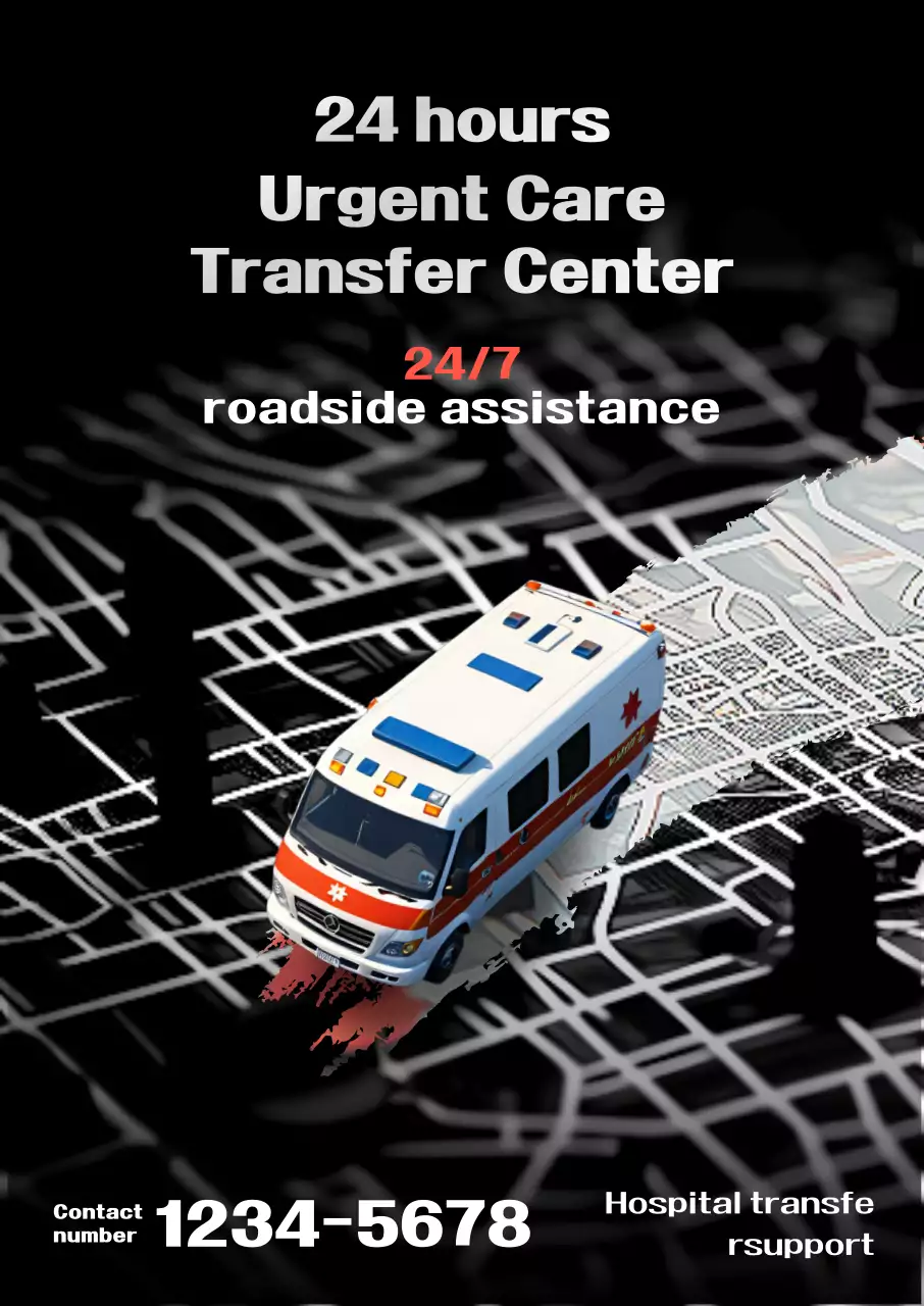 iklan darurat modern berwarna hitam