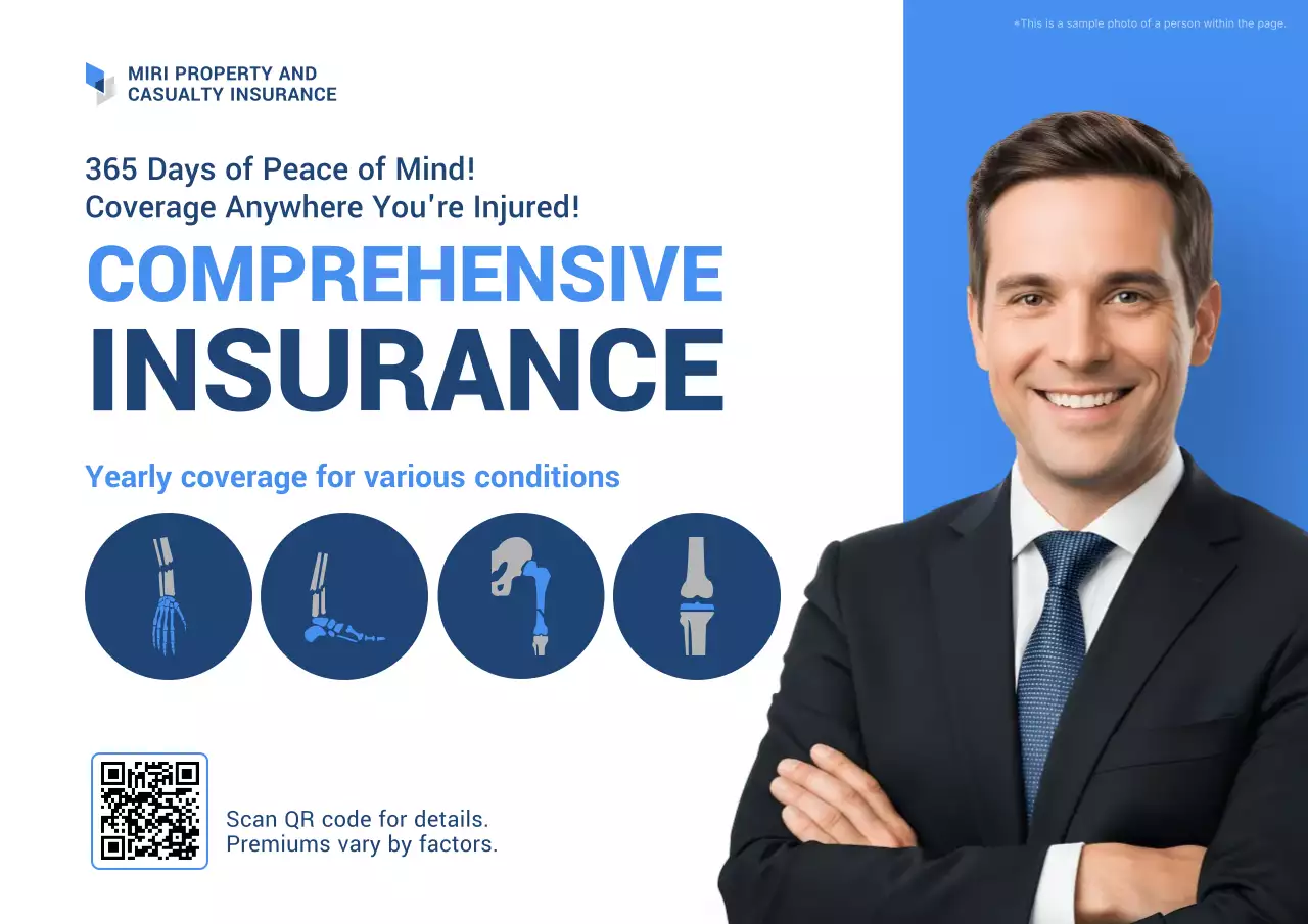 blue modern insurance advertisement