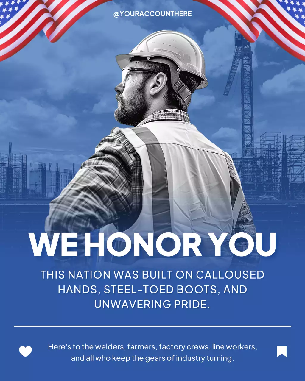 Labor Day Celebration Message Instagram Post