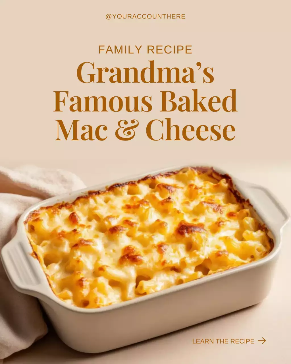 Classic Home Cooking Family Recipe for Instagram Post