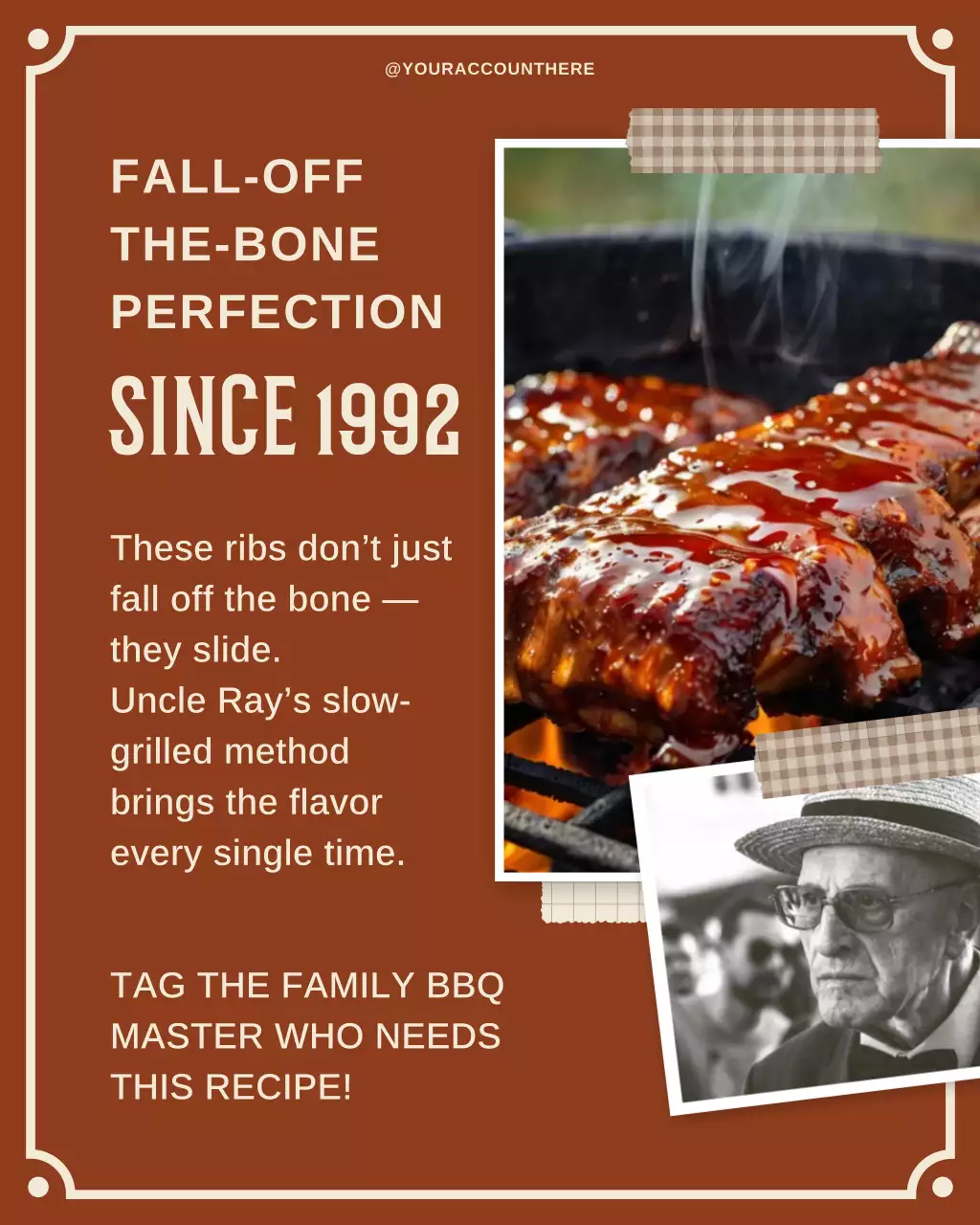 Meat and Grill BBQ Family Recipe for Instagram Post