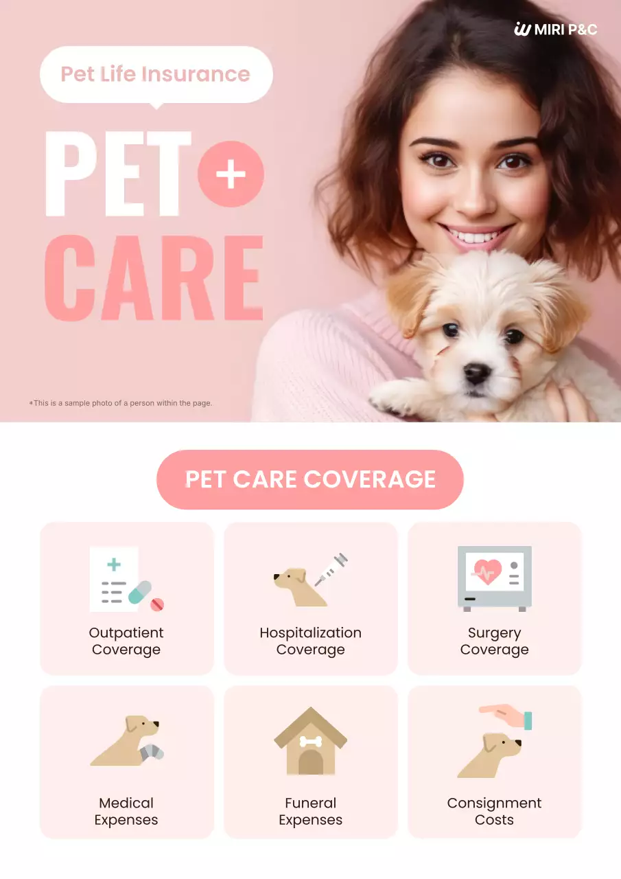promosi asuransi hewan peliharaan modern berwarna merah muda