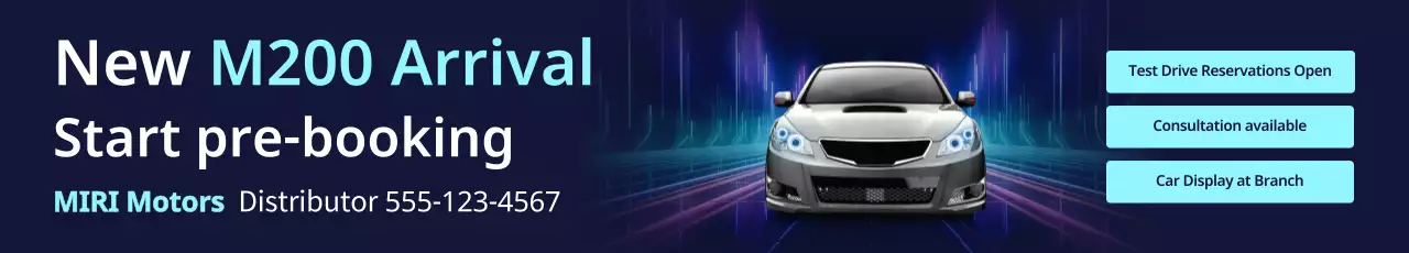 promoção de carro moderno azul