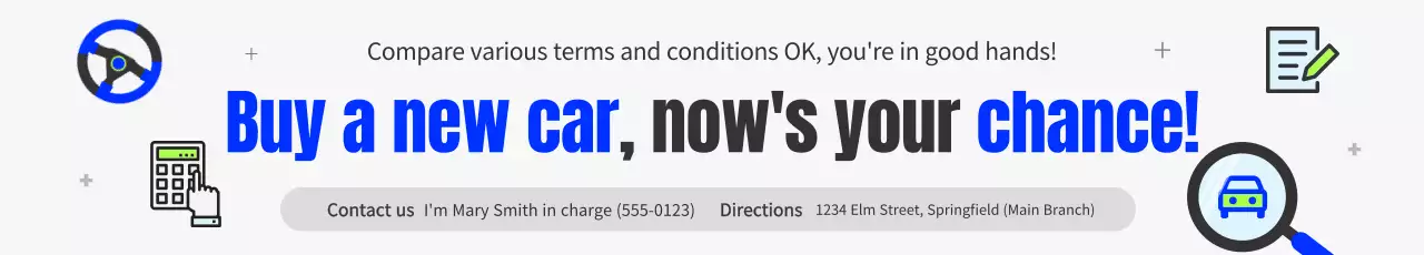 promoção de carro moderno azul