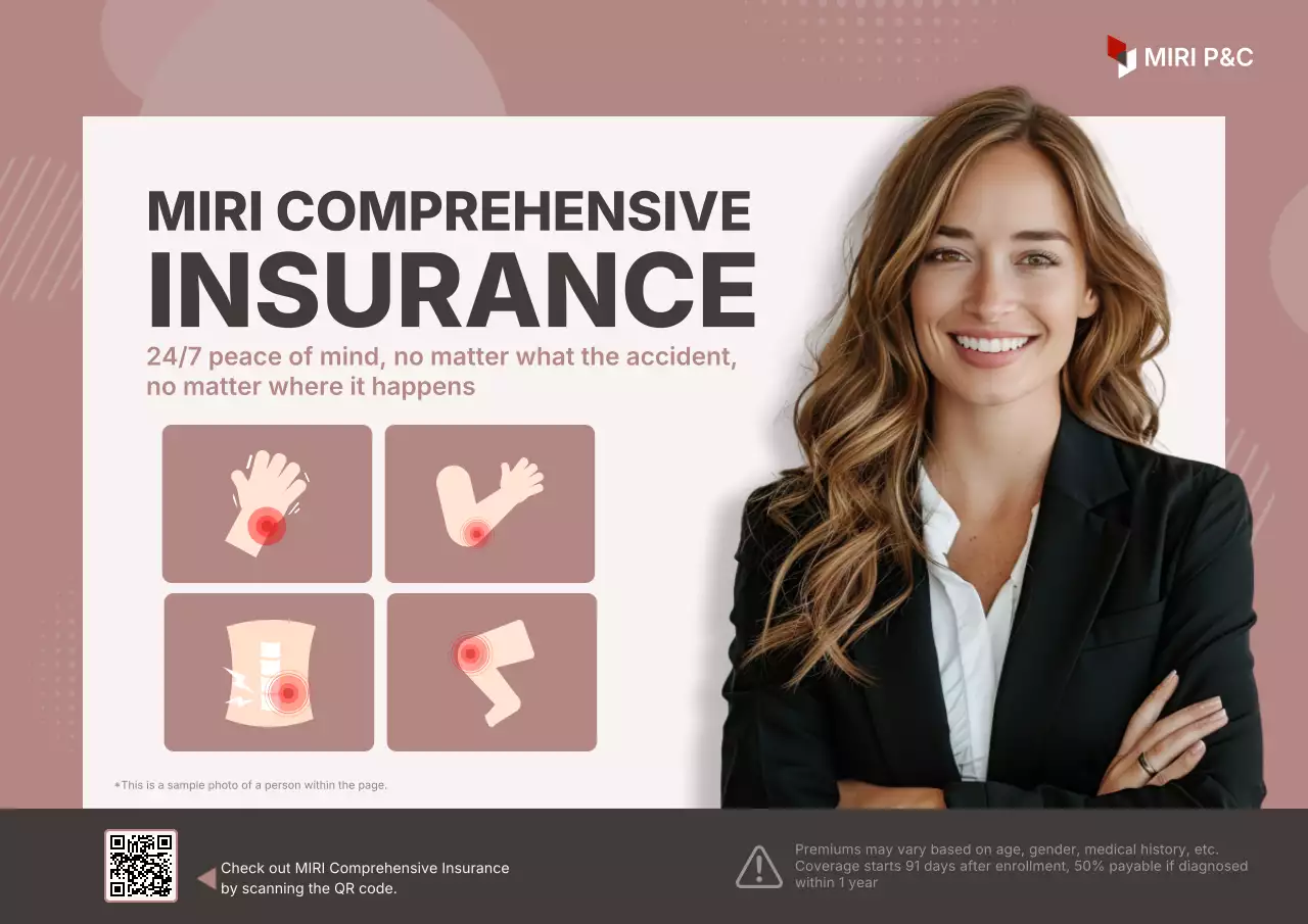 iklan asuransi profesional berwarna coklat