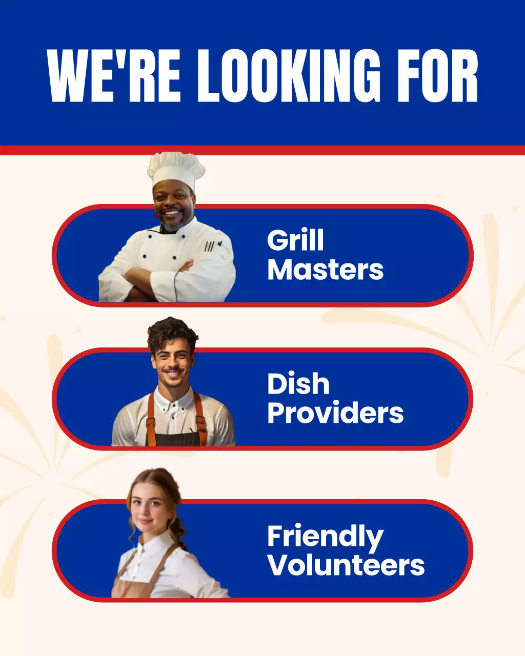 Blue and Red Bold Labor Day Community Picnic Instagram Carousel Post