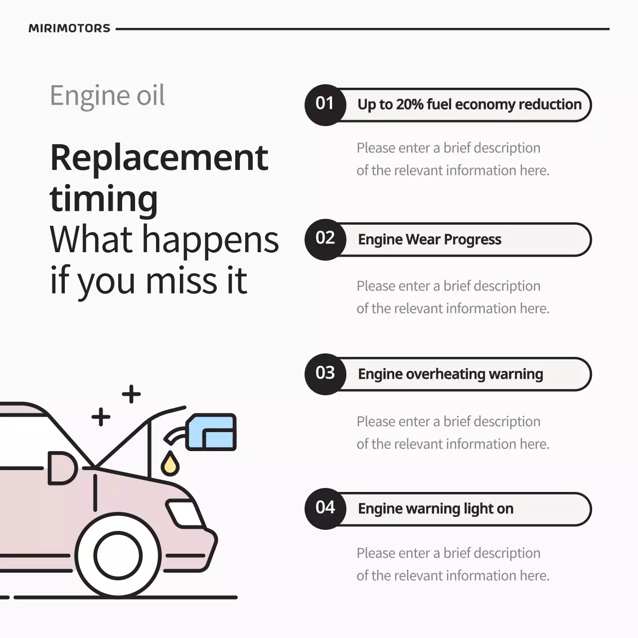 yellow modern car maintenance announcement
