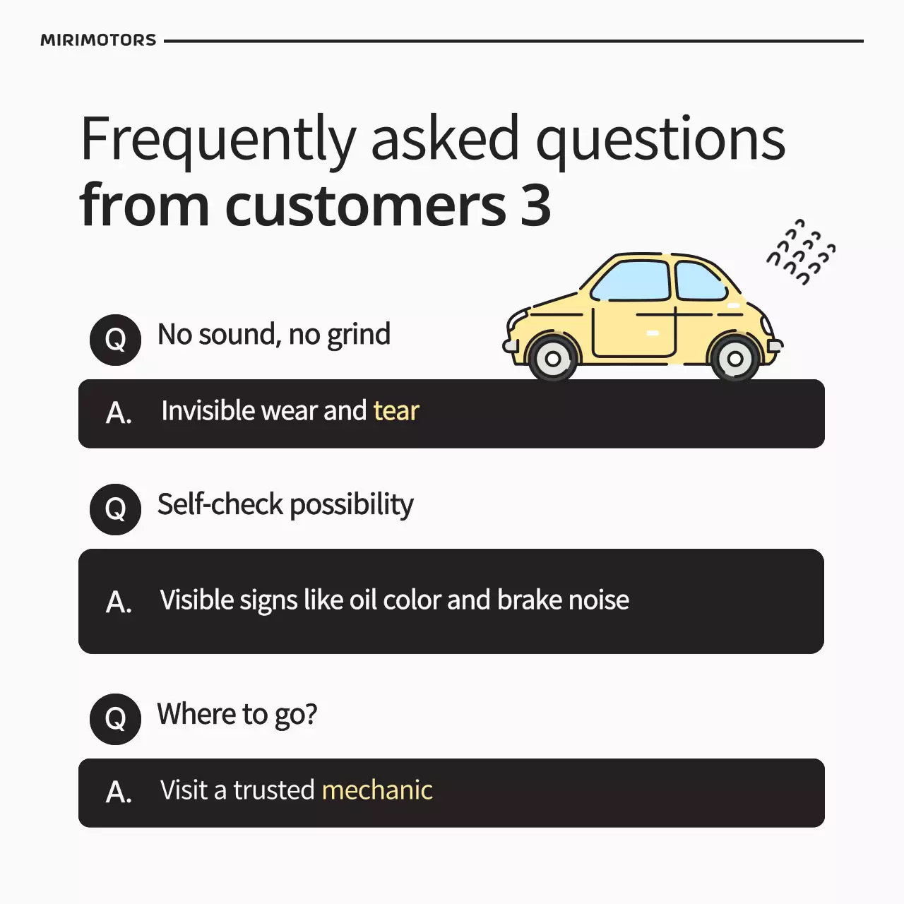 yellow modern car maintenance announcement